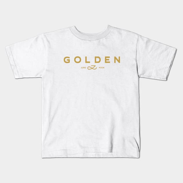 Jung Kook Golden Jungkook BTS Kids T-Shirt by WacalacaW